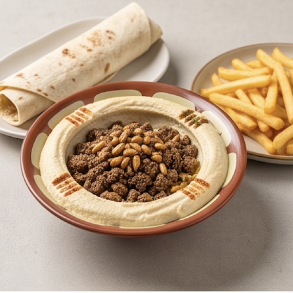 حمص مع لحمة